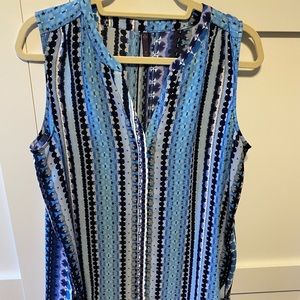 NYDJ tie dye print blue tank